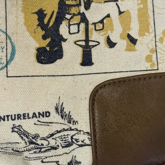 Disney Cream and Brown Mickey Print Crossbody Bag - Picture 7 of 16